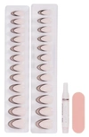 Static Nails Almond Pop-on Reusable Manicure Set In Sheer Fixation