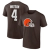 Fanatics Men's  Deshaun Watson Brown Cleveland Browns Player Icon Name And Number T-shirt In Brown