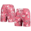 WES & WILLY WES & WILLY CRIMSON WASHINGTON STATE COUGARS VINTAGE FLORAL SWIM TRUNKS