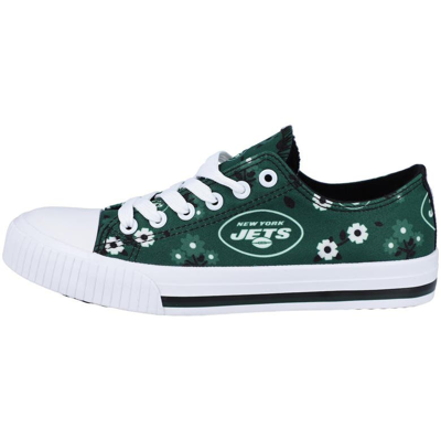 Foco Green New York Jets Flower Canvas Allover Shoes
