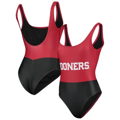 Foco Crimson Oklahoma Sooners One-piece Bathing Suit