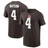 Nike Men's  Deshaun Watson Brown Cleveland Browns Player Name & Number T-shirt In Brown