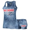 Concepts Sport Navy New England Patriots Billboard Tank Top & Shorts Set In Navy