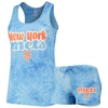 Concepts Sport Royal New York Mets Billboard Racerback Tank Top & Shorts Set In Royal
