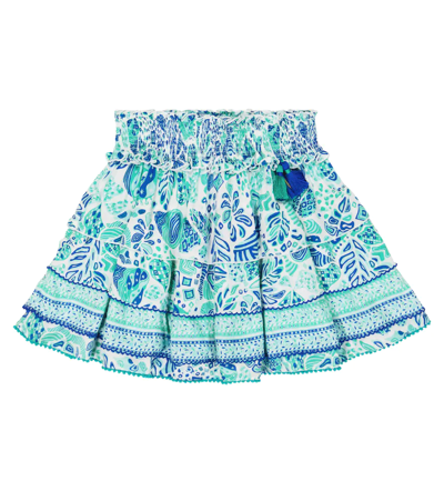 Poupette St Barth Girls' Ariel Mini Skirt - Little Kid, Big Kid In Aqua Changal