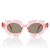 Loewe Flower Acetate Cat-eye Sunglasses In Coral Pink
