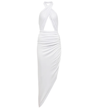 Norma Kamali Cutout Halterneck Midi Dress In White