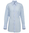 Vince Striped Oversized Button-front Cotton Shirt In Riviera