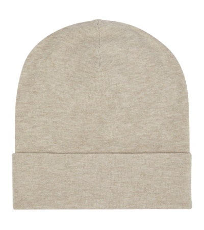 Brunello Cucinelli Lurex Cashmere And Silk Beanie In Grey