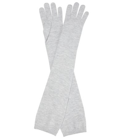 Brunello Cucinelli Lurex® Cashmere Gloves In Pebble