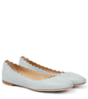 CHLOÉ LAUREN LEATHER BALLET FLATS