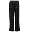 Totême Monogram-embroidered Silk Pajama Pants In Black Monogram