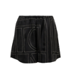 Totême Toteme Monogram Embroidered Pajama Shorts In Black Monogram