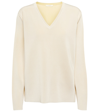 The Row Lucla Knitted Sweater In White