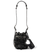 Balenciaga ‘le Cagole Xs' Strass Studded Croc-effect Leather Bucket Bag In Black