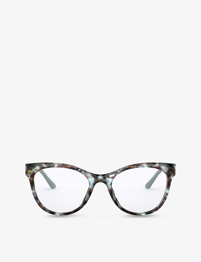 Prada Pr 05wv Round-frame Acetate Glasses In Multi-coloured
