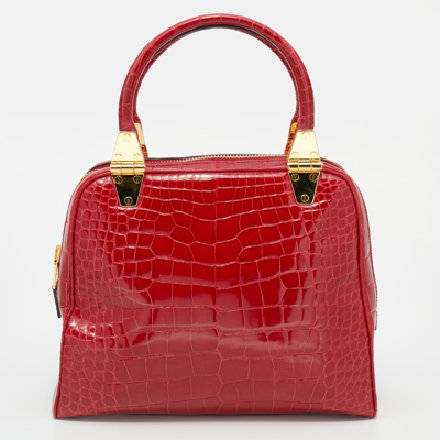 Pre-owned Tom Ford Red Crocodile Leather Tote