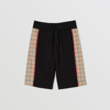Burberry Boy's Jonah Checkered Sweat Shorts In Black