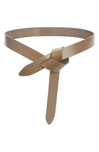 Isabel Marant Lecce Knotted Leather Belt In Gold