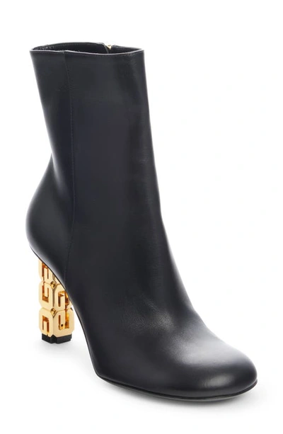 Givenchy G Cube Leather Ankle Boots In Black