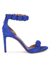 Alaïa Bombe Studded Suede Sandals In Juane Citron