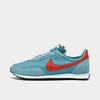 Nike Men's Waffle Trainer 2 Casual Sneakers From Finish Line In Worn Blue/team Orange/lt Silver