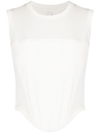 DION LEE RIBBED CORSET TANK TOP