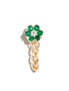 Loren Stewart 14kt Yellow Gold Flower Power Agate Chain Stud Earring In Gold