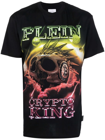 Philipp Plein 'crypto King' Cotton T-shirt In Black