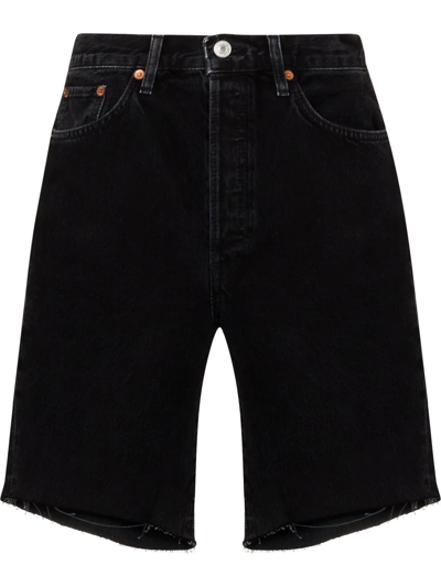 Re/done 90s Comfy Short In Shaded Black In Washed Black