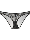 Eres Semi-sheer Design Briefs In Black