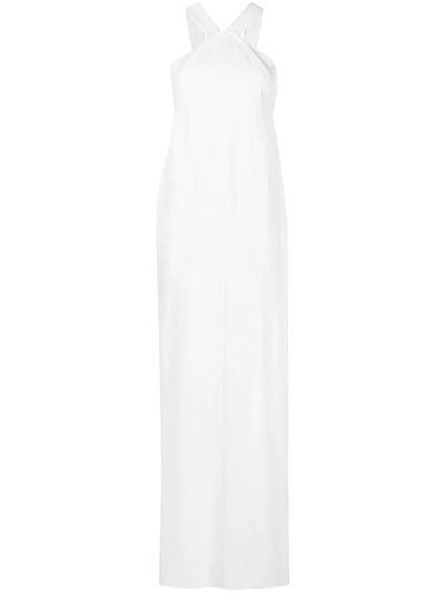 Rta Phoebe Cross-neck Dress In White