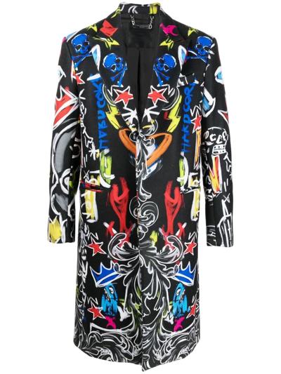 Philipp Plein Agnelli Single-breasted Coat In Grey