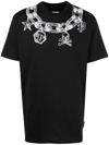 Philipp Plein Printed Cotton T-shirt In Black