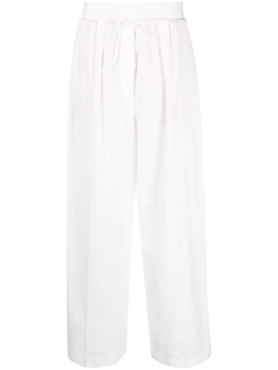 Brunello Cucinelli Wide-leg Trousers In White
