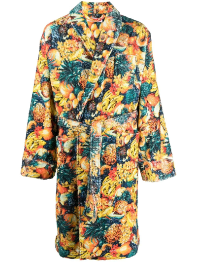 Orlebar Brown ‘mervyn Club Tropicana' Towelling Dressing Gown In Multi-colour