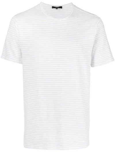 Vince Stripe-print Cotton T-shirt In White