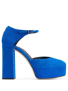 GIUSEPPE ZANOTTI BEBE SUEDE PLATFORM PUMPS