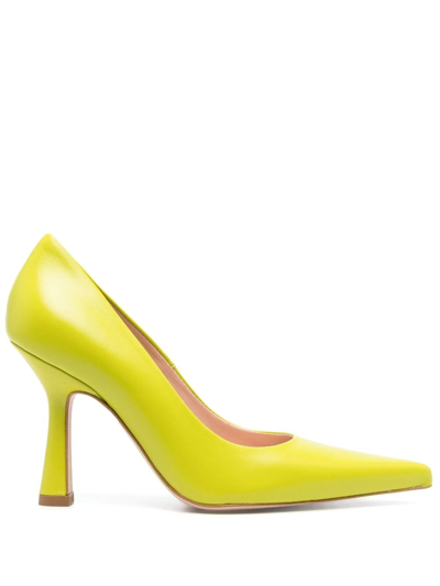 Liu •jo X Leonie Hanne Pointed-toe Mid-heel Pumps In Yellow