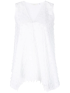 Xacus Miranda V-neck Tank Top In White
