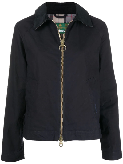Barbour Campbell Cotton Fitted Jacket In Blue