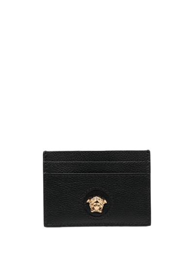 Versace Medusa-embellished Cardholder In Black