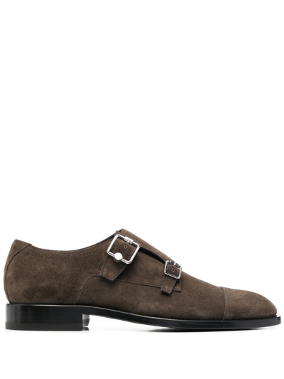 Jimmy Choo Monk Strap Shoes In Brown