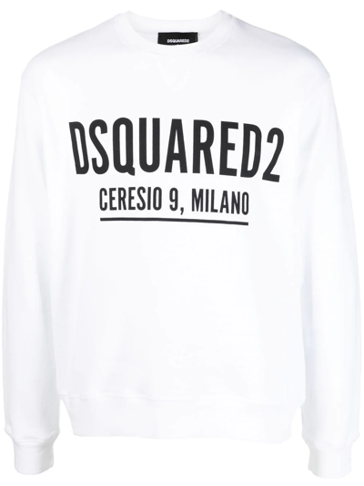 DSQUARED2 LOGO-PRINT COTTON SWEATSHIRT