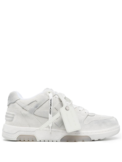 Off-white Men's Out Of Office Arrow Leather Sneakers In White