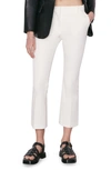 Frame Le Crop Mini Bootcut Trousers In Blanc