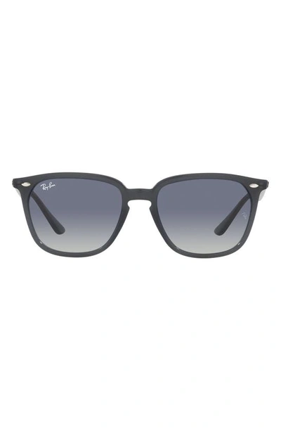 Ray Ban 55mm Gradient Square Sunglasses In Opal Grey/ Grey Dark Blue