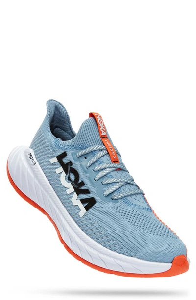 Hoka One One Carbon X 3 Running Shoe In Mountain Spring Puffins Bill
