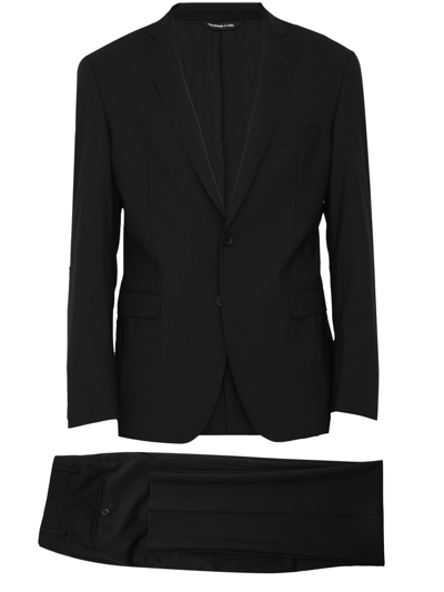Tonello Black Stretch Wool Suit