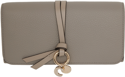 Chloé Grey Long Alphabet Bifold Wallet In 053 Cashmere Grey